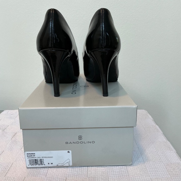Bandolino BDRAINAA Black Patent Leather Peep Toe, Size 8 - Picture 3 of 7